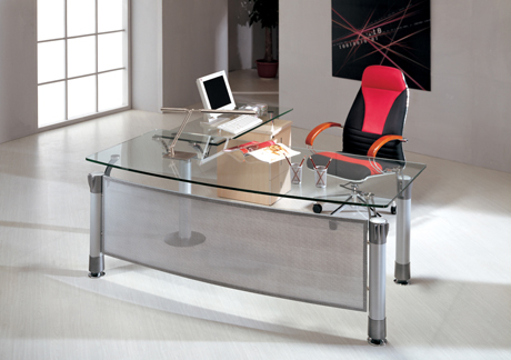 Office Desk|Glass Executive Desk|Office Furniture|Glass Executive Desk|玻璃班台|玻璃办公桌|玻璃办公台 CG-BLBT-15