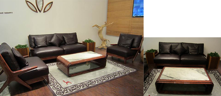 Office Sofa|Hardwood Tea Table|Office Furniture||大理石茶几